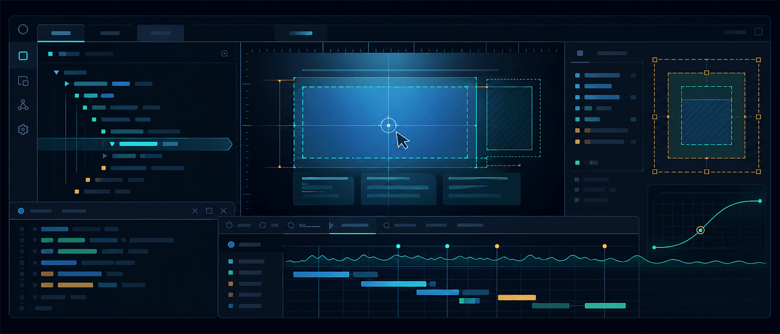 Abstract browser DevTools inspector banner