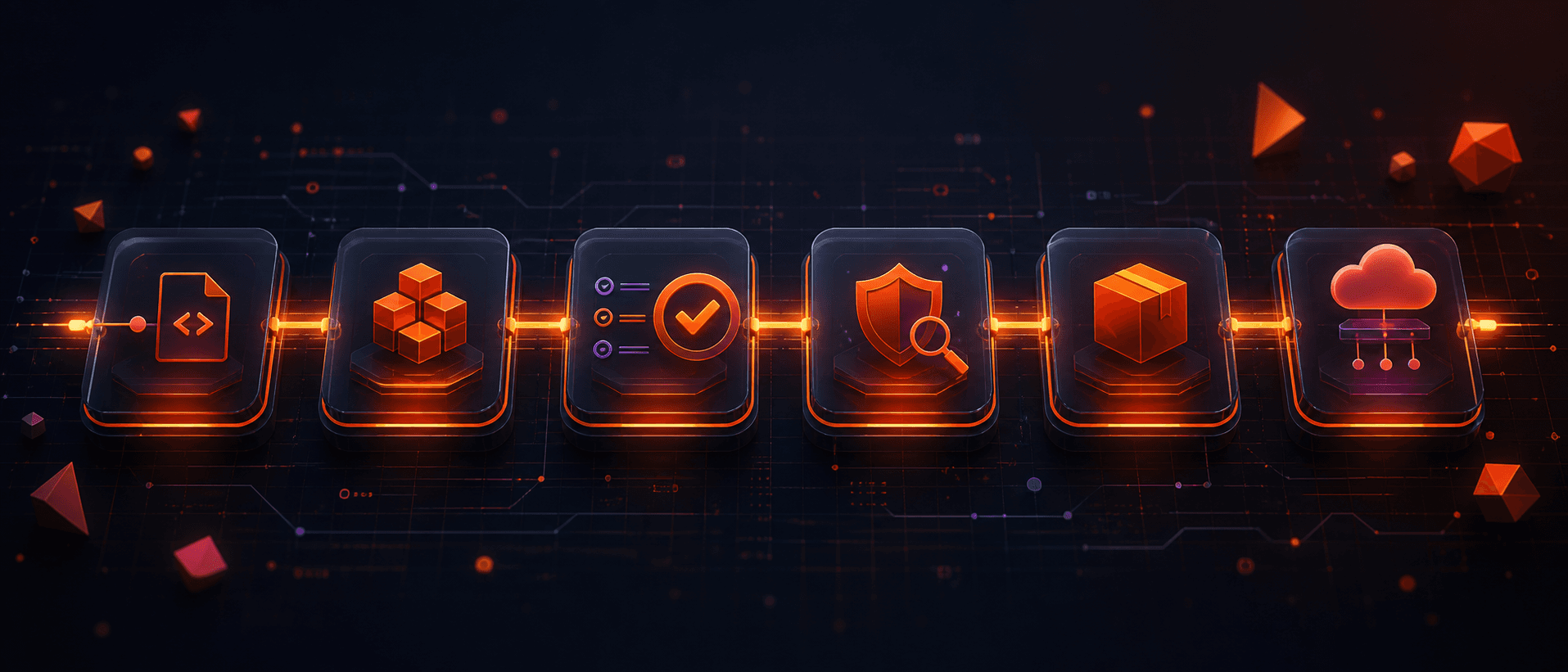 GitLab CI/CD pipeline with build, test, security, package, and deploy stages